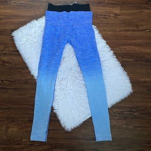 Electric yoga seamless high rise blue ombre leggings size XS/S